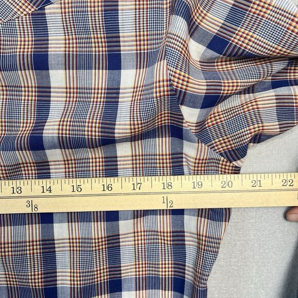 VTG Soft Levi's Men's M Pearl Snap Long Sleeve Blue Plaid‎ Check Western Shirt - Picture 6 of 7